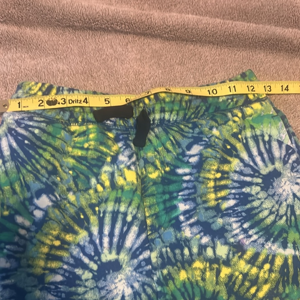 Lands End French Terry Tie Dye Shorts Size Large 10-12  Multicolor - Picture 6 of 7